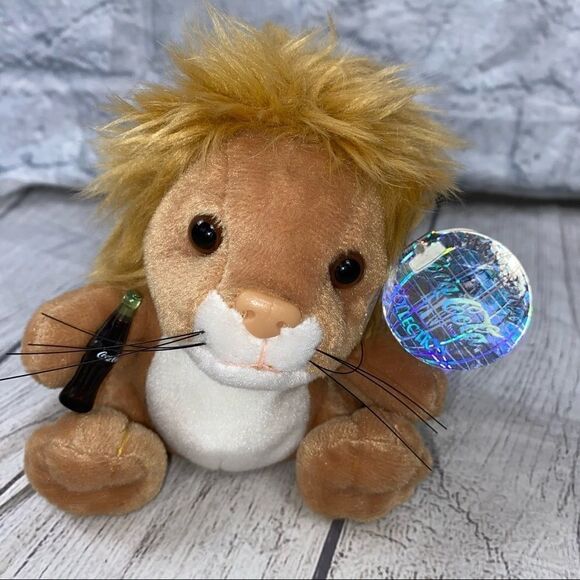 Coca Cola collectibles small plush animals polar bear penguin and lion - Picture 4 of 7